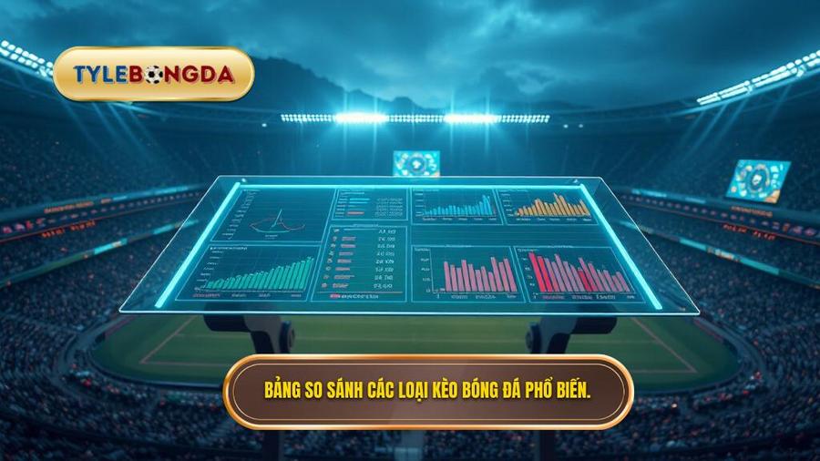 Bảng so sánh các loại kèo phổ biến trong các trận cầu tâm điểm